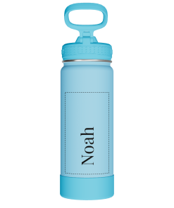 Actives Kids Glow In The Dark Water Bottle With Straw Lid - customized