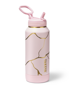 Kintsugi Water Bottle with Straw Lid